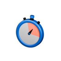 3d Stopwatch. Time keeping , measurement of time, time management and deadline, working hours concept. 3d icon. Cartoon minimal style. png