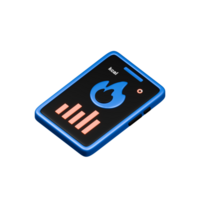 3D icon of electronic calorie counting device. Concept of doing sports and tracking results.3d illustration on isolated background. png