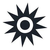 A bright and clean sun symbol, great for weather, energy, and nature-related projects. vector
