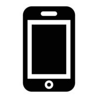 A touchscreen phone symbol, ideal for mobile technology and app development. vector