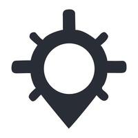 A clean and modern maps icon, ideal for navigation apps, travel websites, or any project related to maps, location, or geography vector