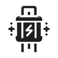 A detailed capacitor icon, ideal for educational materials, electronics diagrams, or engineering projects. This graphic vector