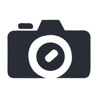 A clean and minimalistic camera icon, ideal for photography apps, websites, or any project related to cameras, photography, or videography. vector