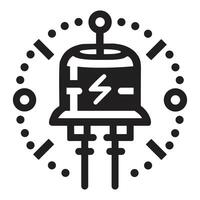 A clean and modern diode icon, perfect for electronics diagrams, educational materials, or tech-related designs. This high-quality graphic is easily customizable and suitable for various applications, vector
