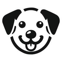 A cute and minimalistic dog face, ideal for pet-related branding and content. vector