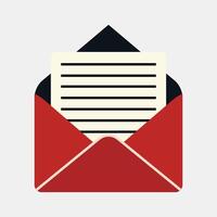 Envelope Icon - Paper in the Envelope ready to deliver as a post - Post Office vector