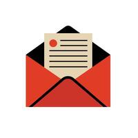 Envelope Icon - Paper in the Envelope ready to deliver as a post vector