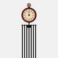 Clock Tower Design - Clock over the building vector