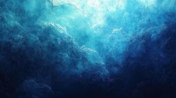 Underwater ocean scene, light rays, deep sea background, abstract texture, visual art photo