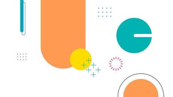 Modern geometric background with abstract shapes and background. Vibrant design with curved and circular elements. Suitable for digital art, posters, presentations, and web design projects. vector