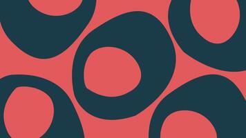 Abstract seamless background featuring irregular dark blue oval shapes on a vibrant pink background. A modern and trendy design suitable for branding, fabric prints, wallpapers, and creative visuals. vector