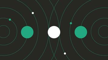 Abstract space themed design with circular orbital paths and planets. A modern digital illustration suitable for cosmic, futuristic, and science-related visual projects. Ideal for backgrounds design vector