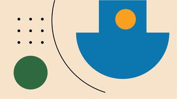 Memphis style flat circle shapes background. With geometric background and characteristic objects. Brightly colored, fun geometric shapes that create a modern design. vector