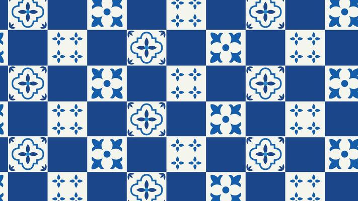 Set of Mediterranean Amalfi Coast background. Citrus on ceramic tile. Portuguese, Sicilian, Spanish tile traditional design. Backdrop for wrapping paper, wallpaper, fabric, textile. Illustration..