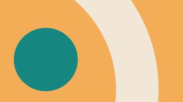 A modern abstract geometric background featuring bold circular and curved shapes in warm orange, teal, and beige tones. Perfect for digital wallpapers, web design, and branding visuals. vector