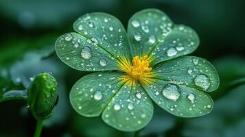 Dew-kissed flower, garden, nature, vibrant green, macro photography, springtime freshness, website header photo