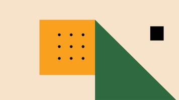 A bold abstract design featuring black, red, and orange geometric elements on a neutral background. The combination of dots and sharp lines creates a striking visual balance for modern projects. vector