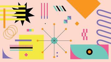 Minimalist abstract background with geometric shapes, bold colors, and modern. Great for contemporary designs, digital art, creative projects, website elements, and trendy visual compositions. vector