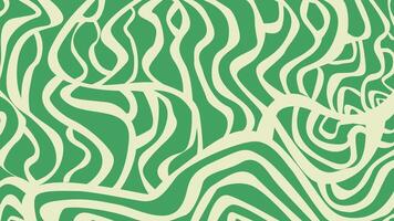An intricate abstract background featuring fluid, curving lines in deep green and soft cream. This elegant design evokes movement and organic textures, ideal for backgrounds, fabric prints, and decor. vector