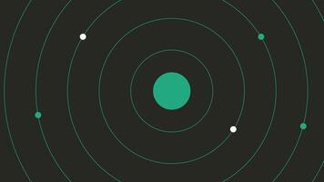Abstract geometric background featuring concentric circles and dots in green hues. Minimalist futuristic design, ideal for technology themes, modern decor, or digital wallpapers. Seamless background. vector