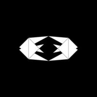 Pair Fish Shape Inspired by Origami Form, can use for Logo, Pictogram, Aquatic Animal Figure, Website, Apps, or Graphic Design Element. Flat and Editable vector