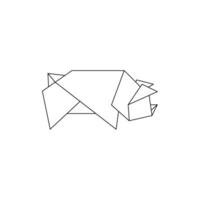 Pig or Pork Polygonal Lines, can use for Logo, Pictogram, Aquatic Animal Figure, Website, Apps, or Graphic Design Element. vector