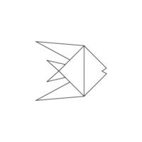 Fish Polygonal Lines, can use for Logo, Pictogram, Aquatic Animal Figure, Website, Apps, or Graphic Design Element. Flat and Editable vector
