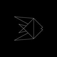 Fish Polygonal Lines, can use for Logo, Pictogram, Aquatic Animal Figure, Website, Apps, or Graphic Design Element. vector