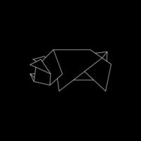 Pig or Pork Polygonal Lines, can use for Logo, Pictogram, Aquatic Animal Figure, Website, Apps, or Graphic Design Element. Editable vector