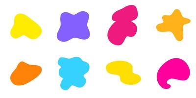 Curvy blob shape isolated on white background for abstract design decoration vector