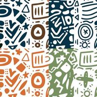 Abstract Geometric Seamless Patterns vector