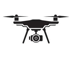 Drone icon. drone quadcopter with action camera vector