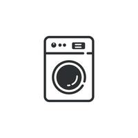 illustration design outline of minimalist washing machine icon. vector