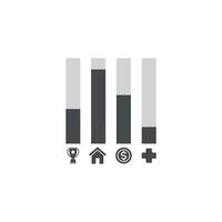 illustration flat design of achievement curve, success, health etc. vector