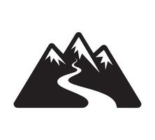 Clean mountain icons on a white background vector