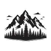 Elegant mountain illustrations for adventure projects. vector