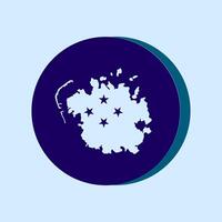 micronesia country map icon vector