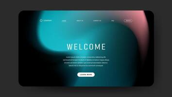 retro fluid gradient for landing page vector