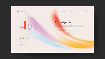 modern design of landing page. fluid gradient website design vector