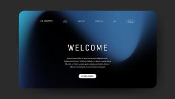Futuristic fluid gradient for landing page vector