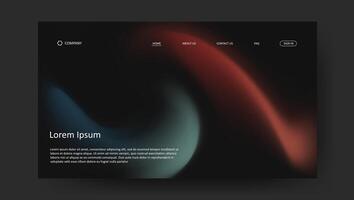 trendy design of landing page. fluid gradien website vector
