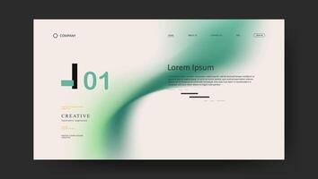 abstract retro futuristic design of landing page. elegant fluid gradien website vector