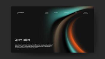trendy design of landing page. fluid gradient website vector