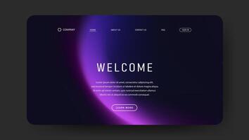 Futuristic fluid gradient design for landing page vector