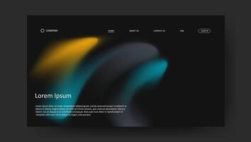 retro futuristic design of landing page. trendy fluid gradien website design vector