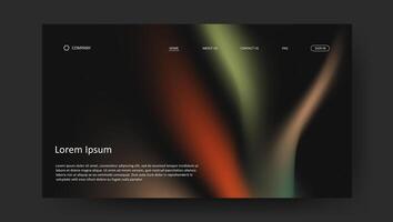trendy design of landing page. retro fluid gradient website design vector
