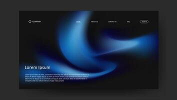 trendy design of landing page. fluid gradien website design vector