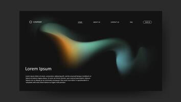 retro design of landing page. fluid gradien website design vector