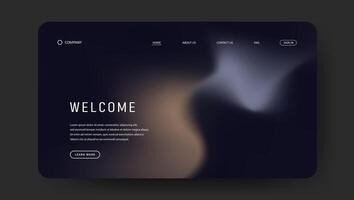 landing page or website template with elegant gradient vector