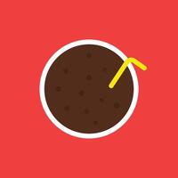 Illustration coke soda with view from surface vector